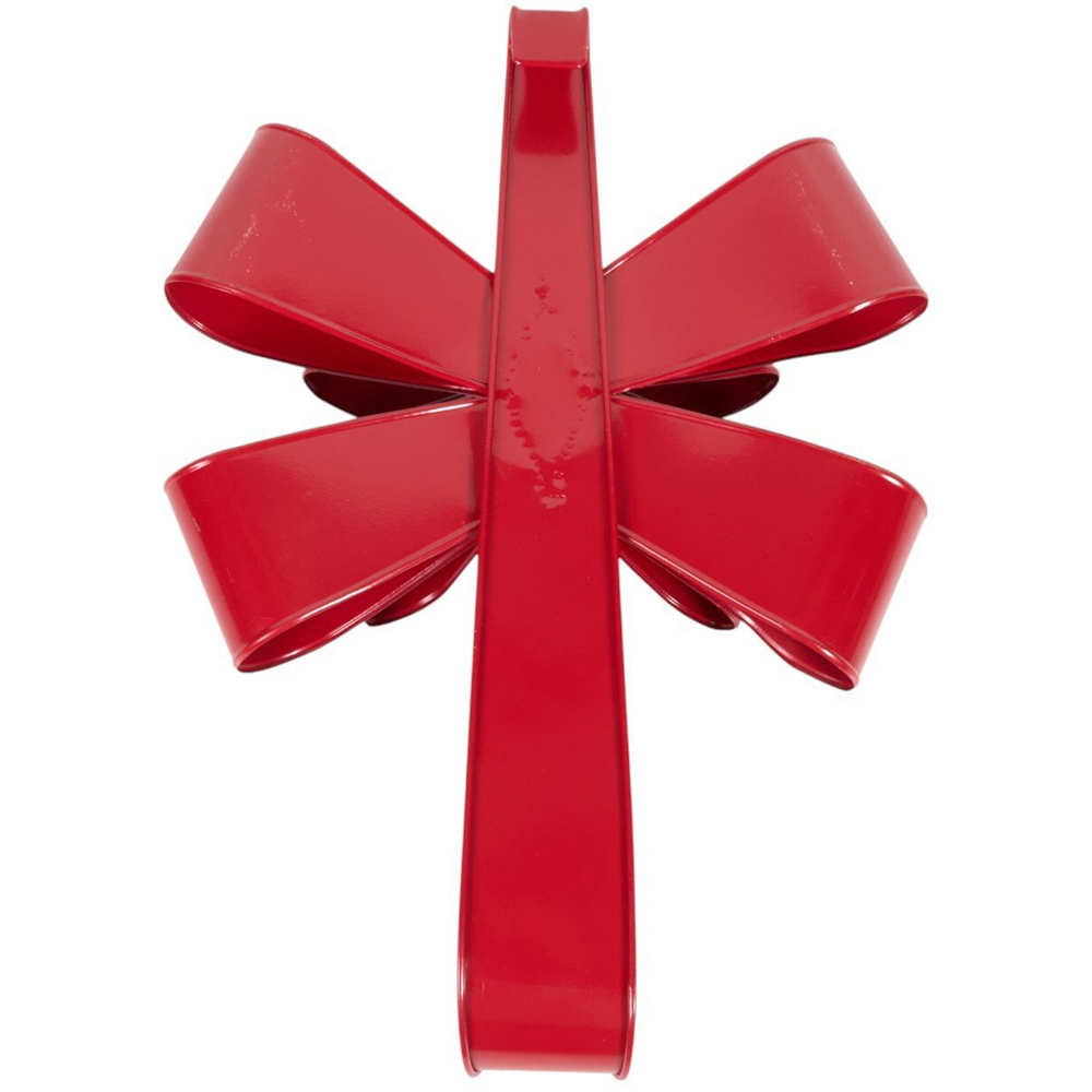 Large Bow Wreath Hanger Red Image 3