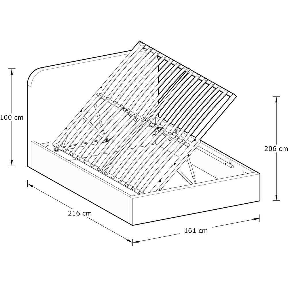 GFW Chiswick King Size Soft Pink Ottoman Bed Image 7