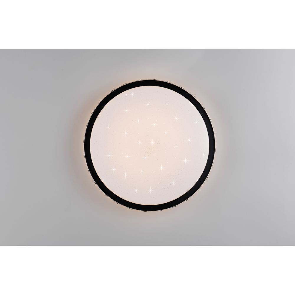 TRIO Varda Black Matt Integrated LED Ceiling Light Image 4