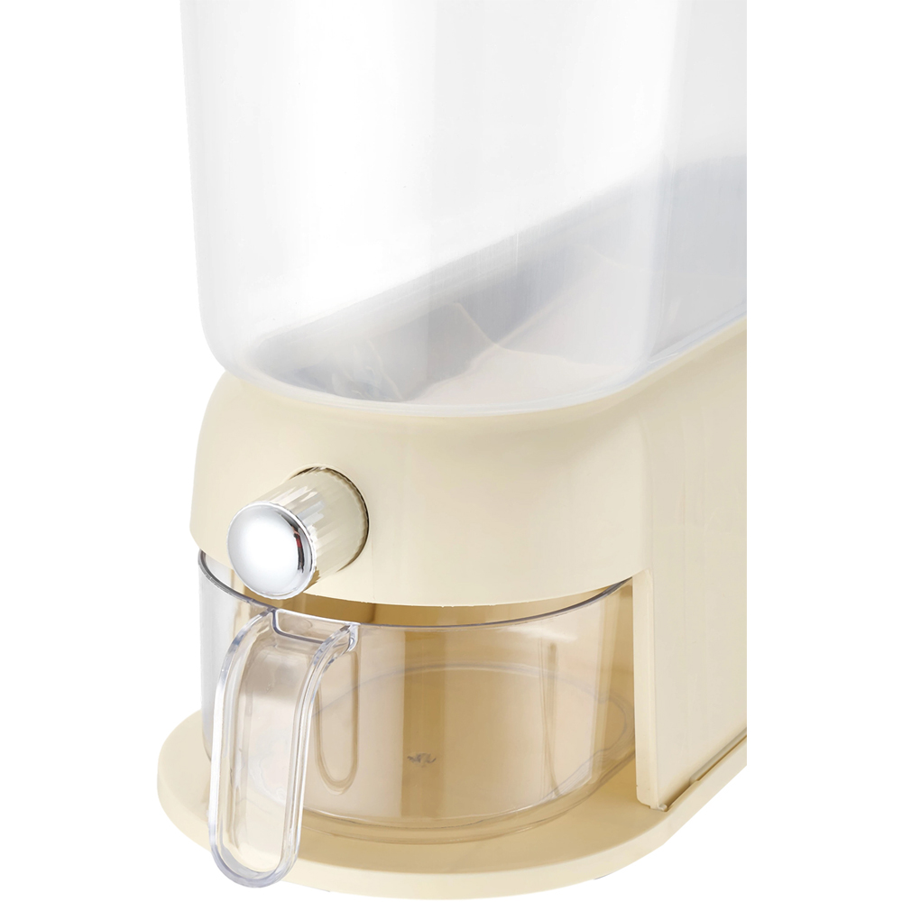 Living and Home 5kg Cream White Airtight Grain Dispenser Image 6