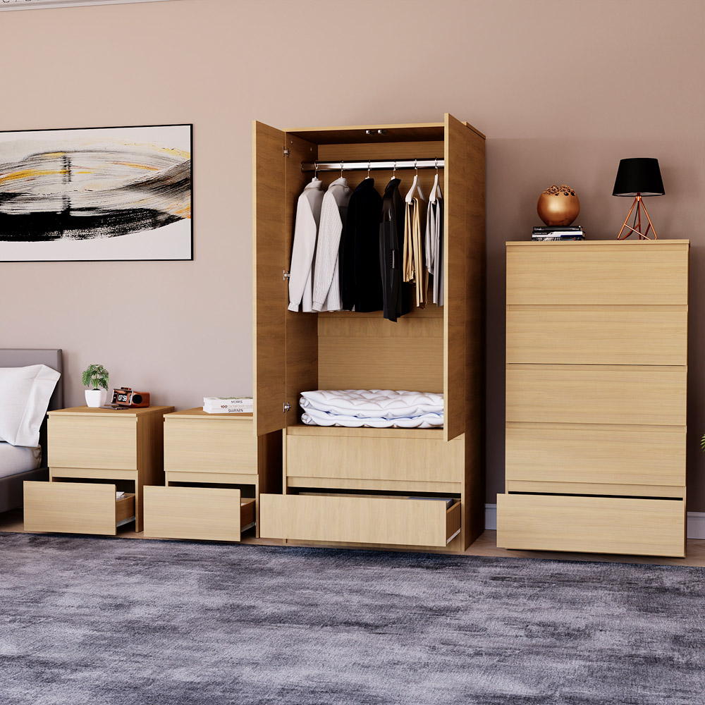 Denver Pine 4 Piece Bedroom Furniture Set Image 4