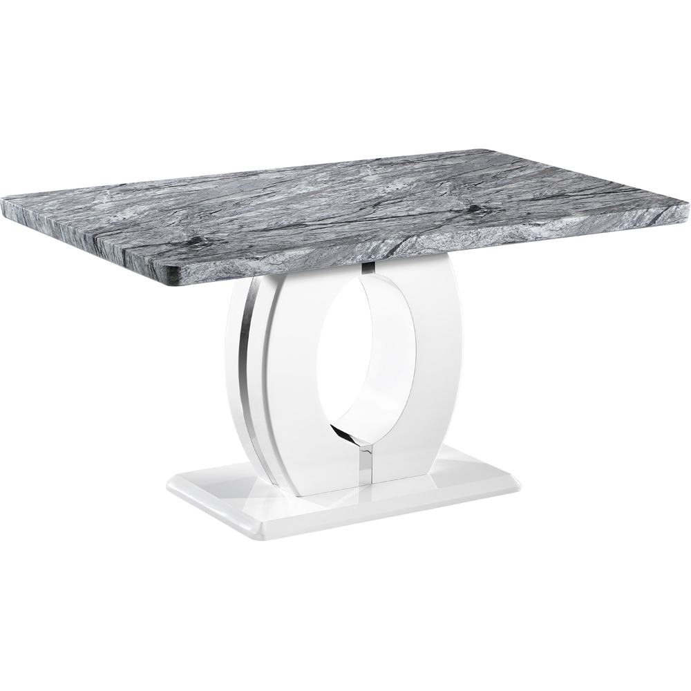 Neptune 4 Seater Medium Dining Table Marble Effect Image 3