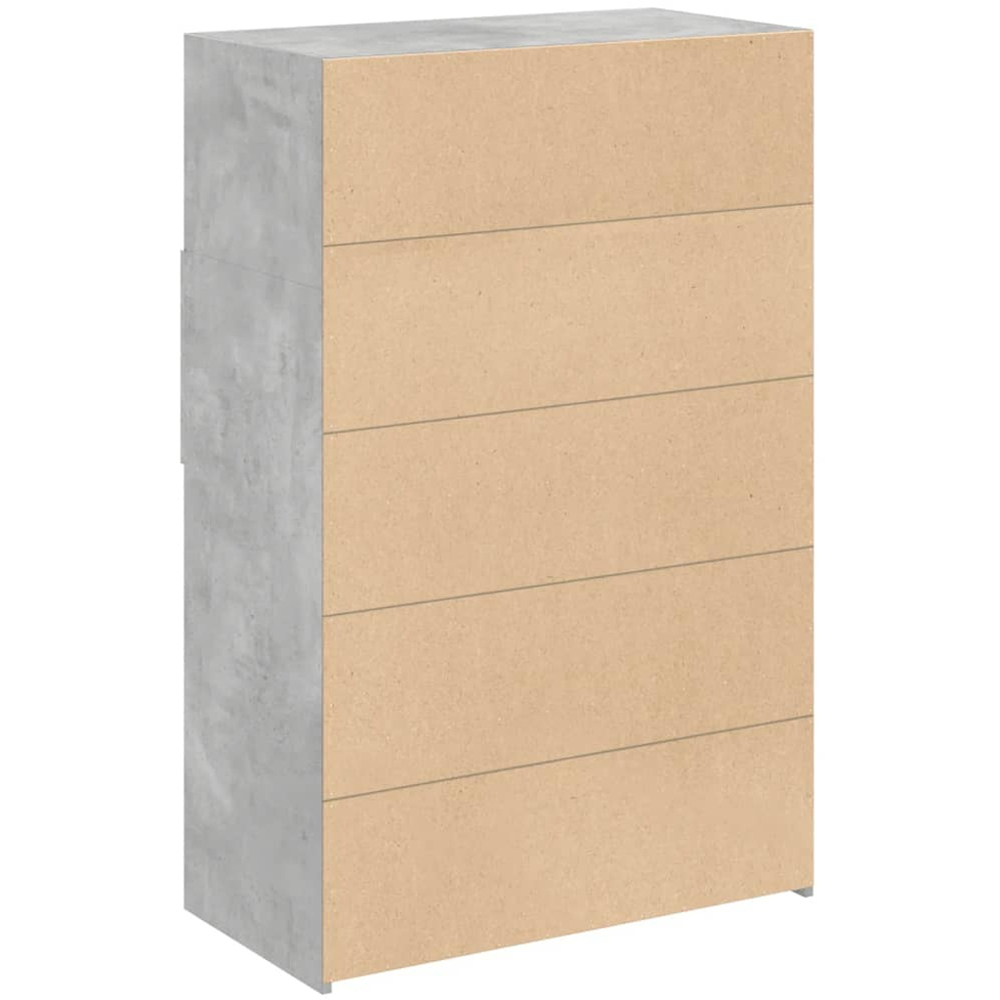 vidaXL 4 Drawer 6 Shelf Concrete Grey Highboard Image 6