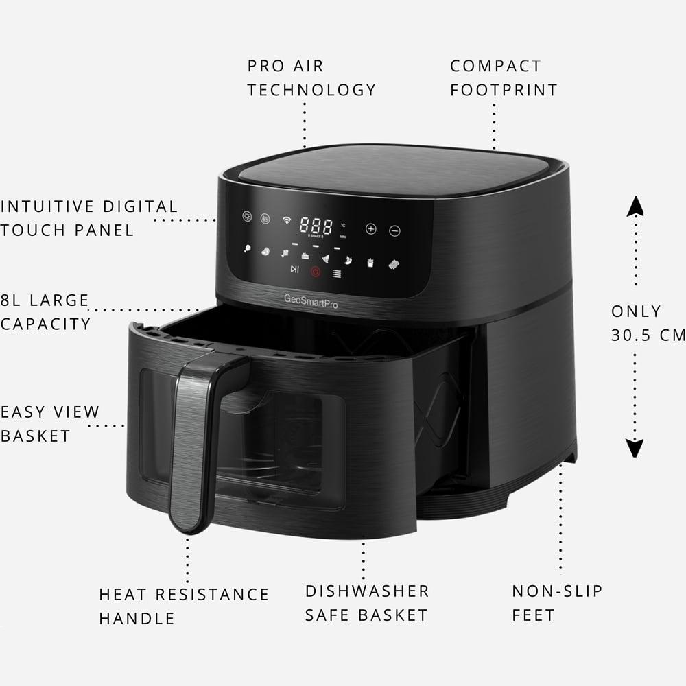 GeoSmartPro Smart App and Voice Controlled Air Fryer Image 7