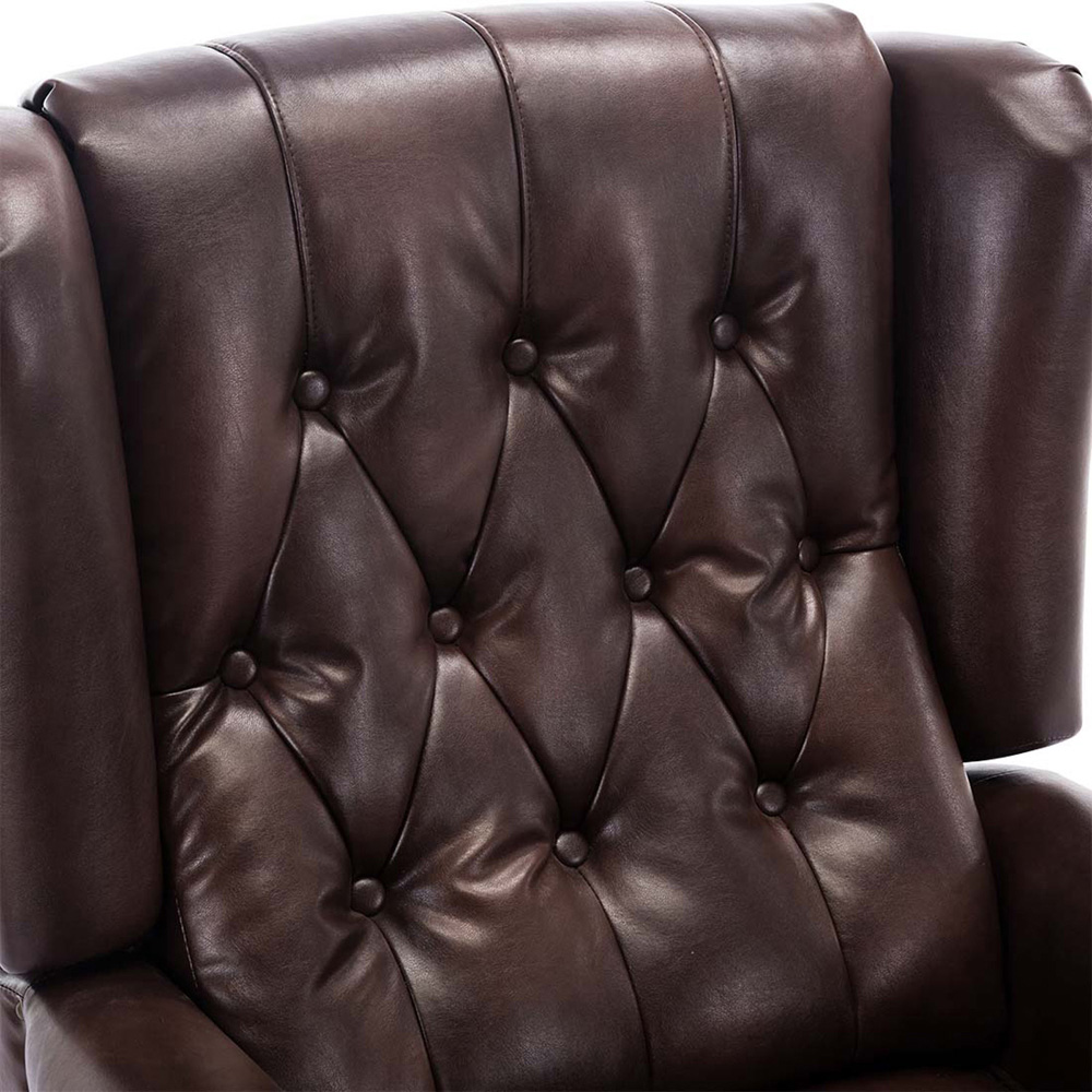 Furniture Online Althorpe Brown Wing Back Leather Recliner Chair Image 8