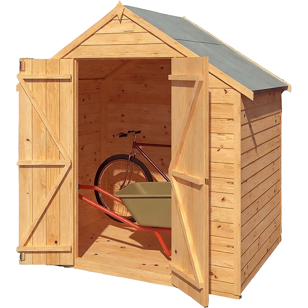 Shire GB Garden Value 4 x 6ft Overlap Double Door Garden Shed Image 2