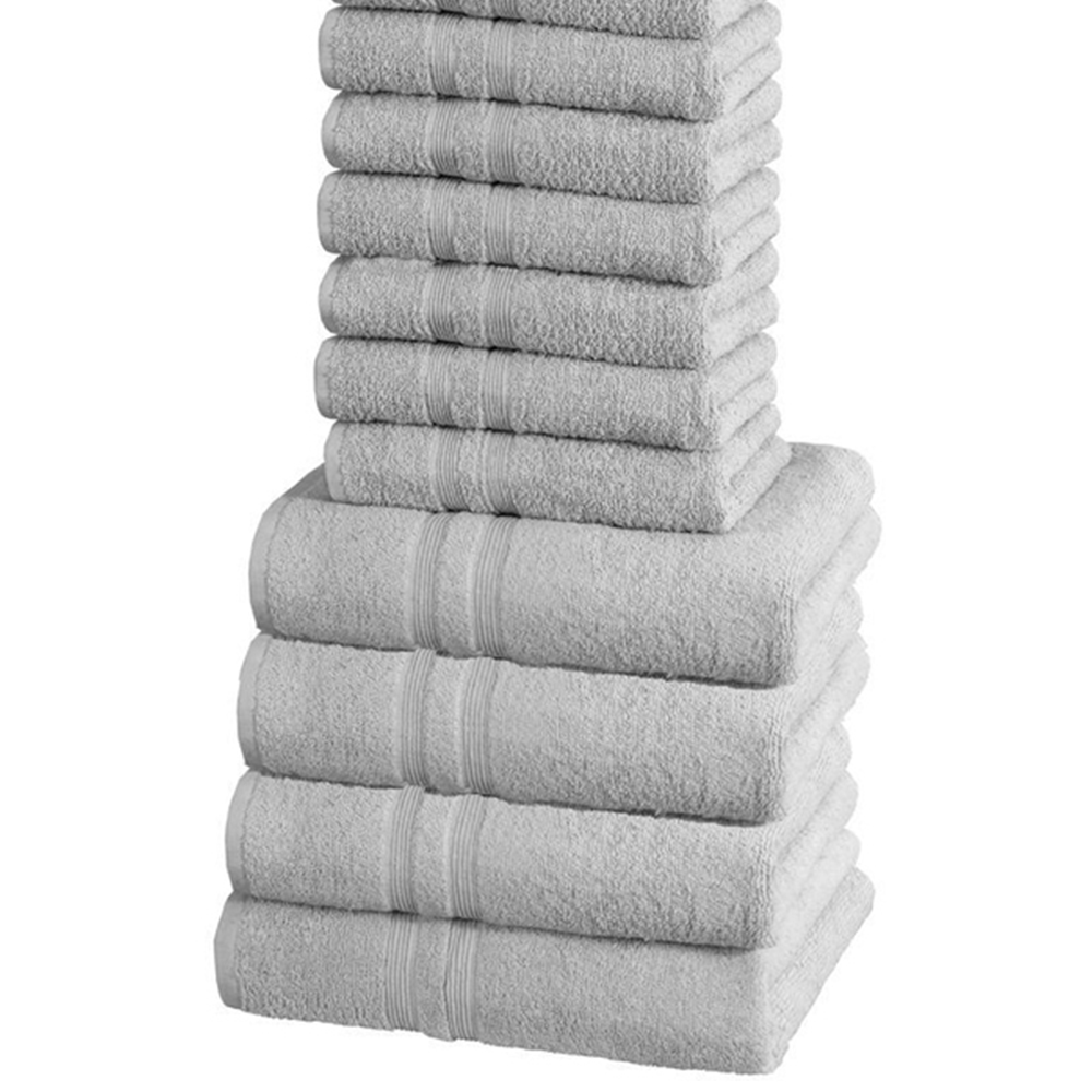 Rapport Home W500 Silver Cotton Towel Bundle Set of 10 Image 3