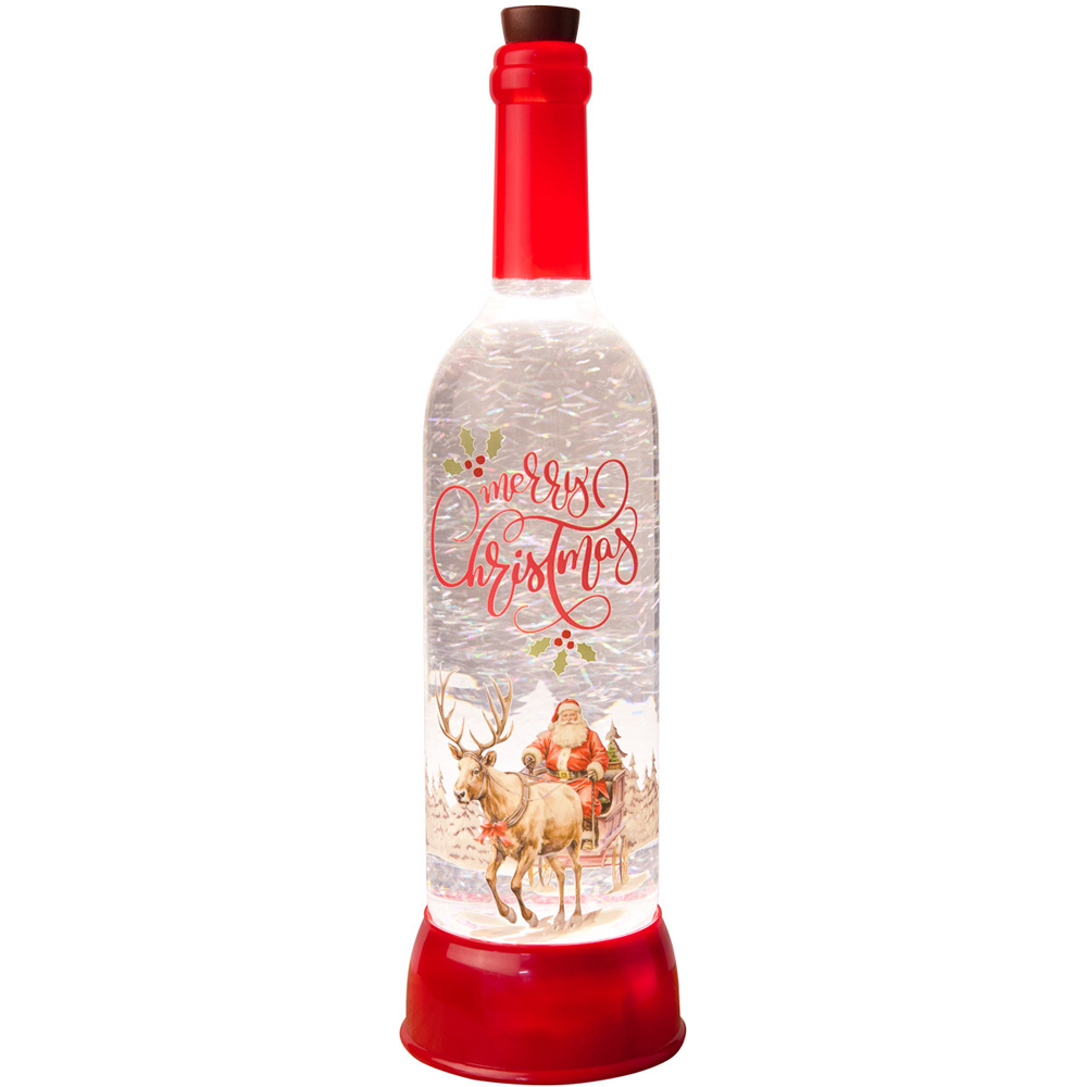 Christmas Bottle Glitter Spinner Red Image 4