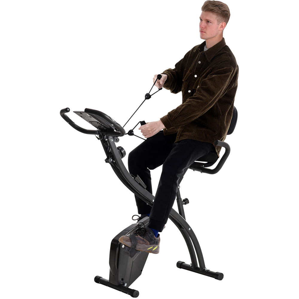 HOMCOM 2 in 1 Magnetic Resistance Folding Exercise Bike Image 3
