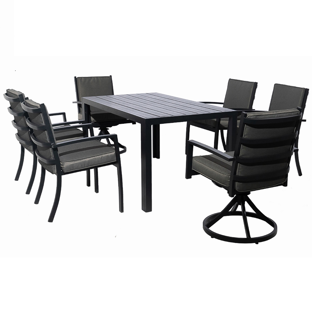 Furniture One 6 Seater Aluminium Garden Dining Set Image 2