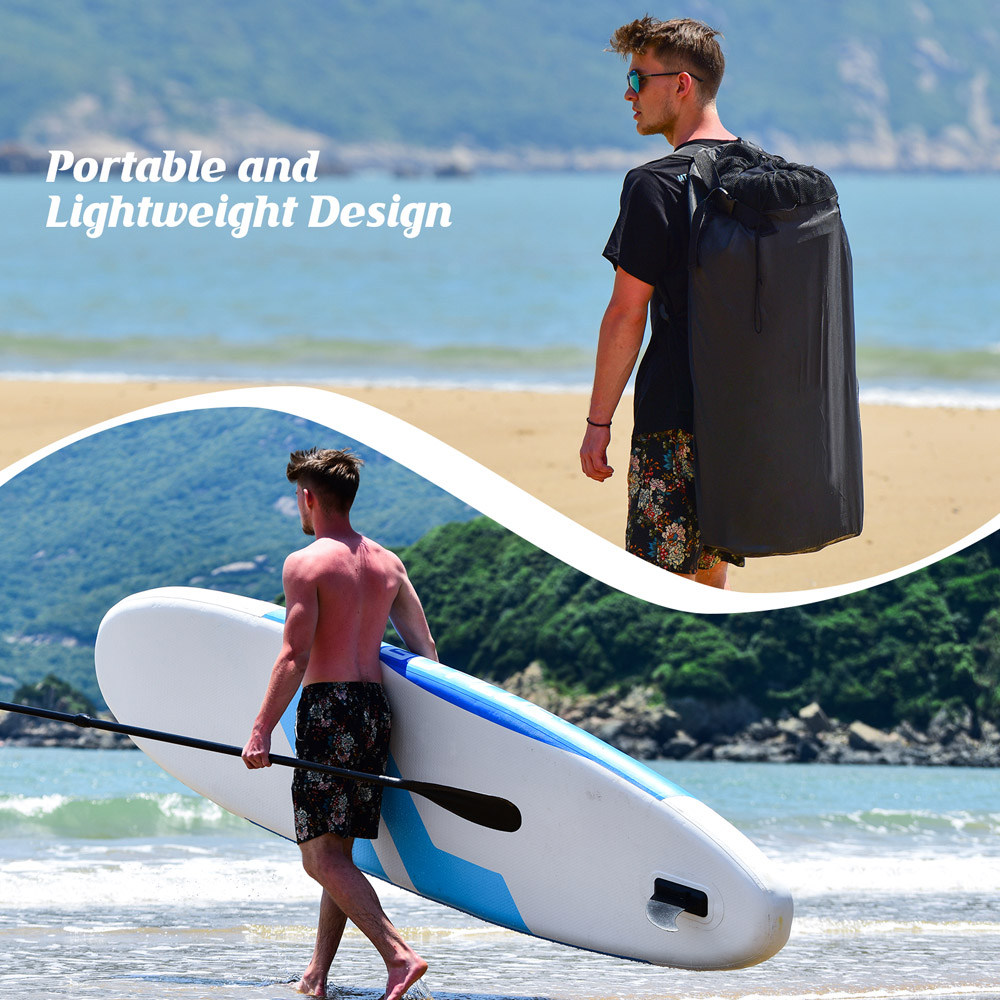 Costway Navy Inflatable Stand Up Paddle Board with Removable Fin 10ft Image 5