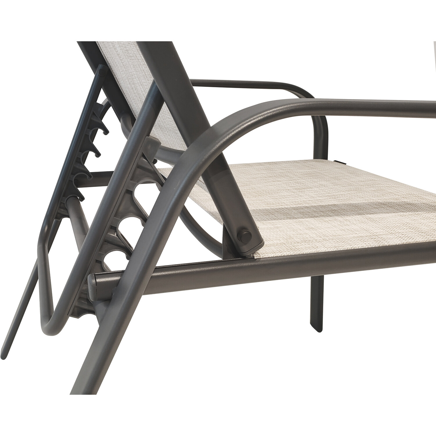 Outdoor Essentials Porto 6 Seater Textilene Dining Set Grey Image 5