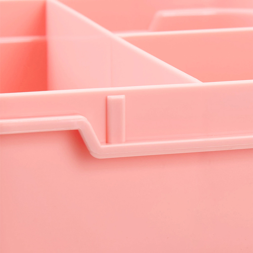Living and Home 1.4L Pink Lunch Box with Cutlery Set Image 6