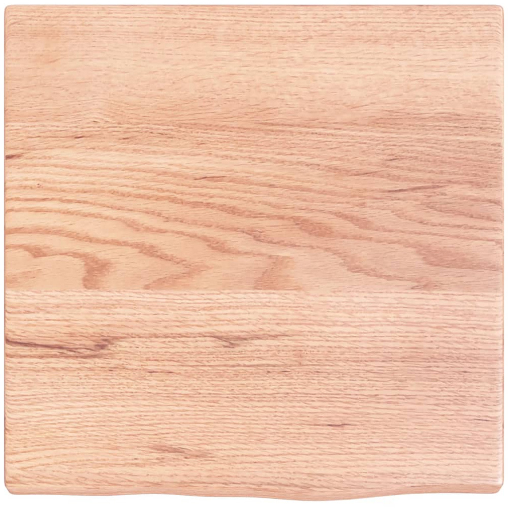 vidaXL 40cm Light Brown Treated Solid Oak Wood Floating Wall Shelf Image 3