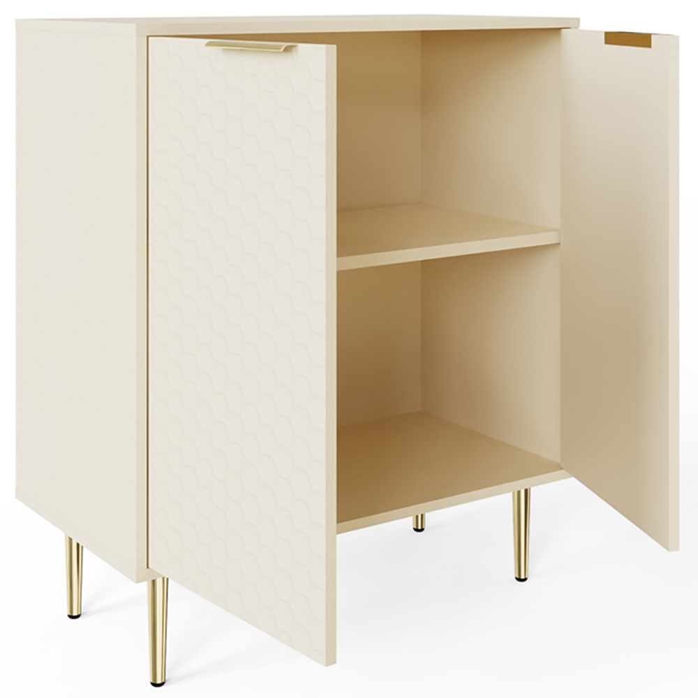 GFW Azariah 2 Door Ivory Compact Sideboard Image 4