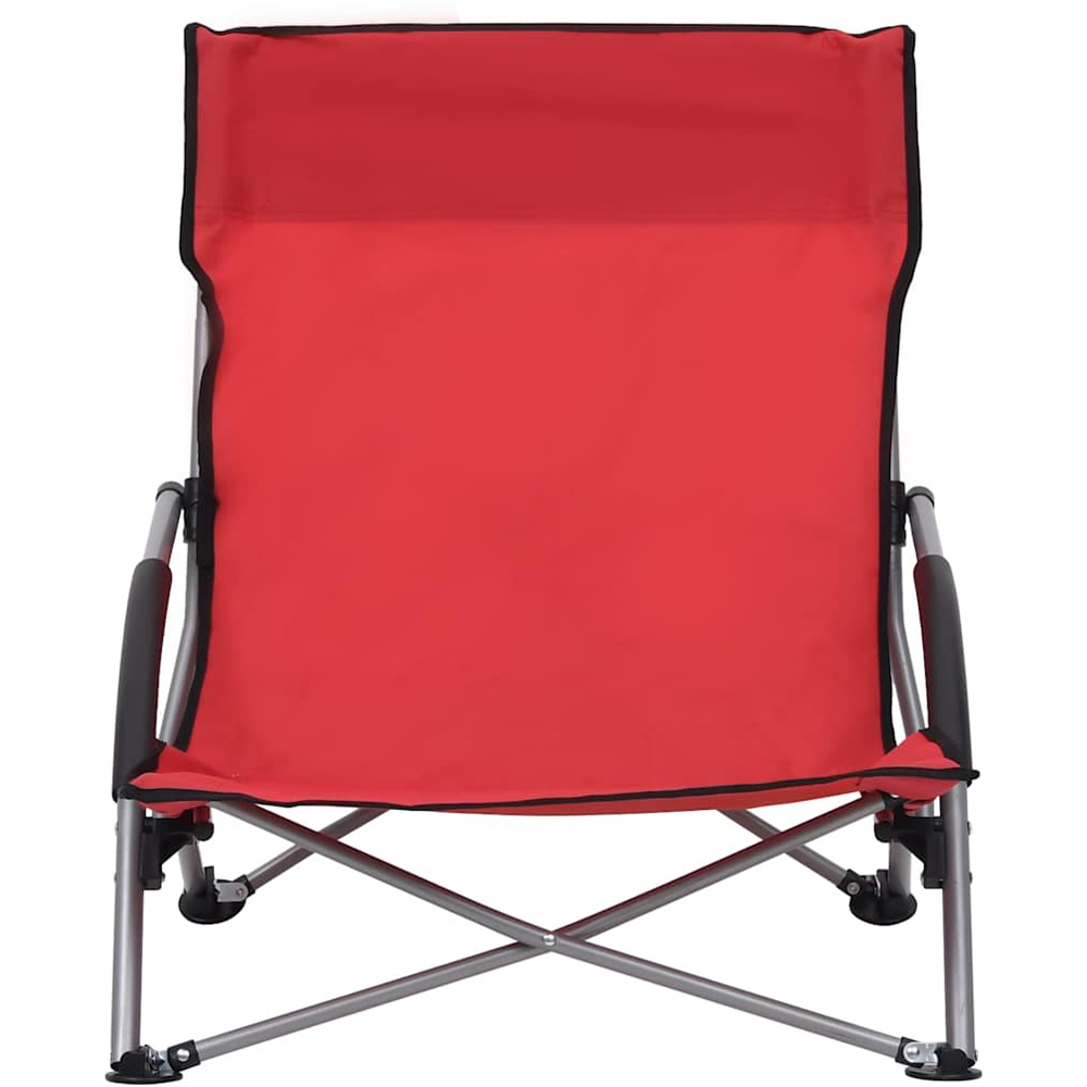 Walplus Set of 2 Red Fabric Foldable Chair Image 3
