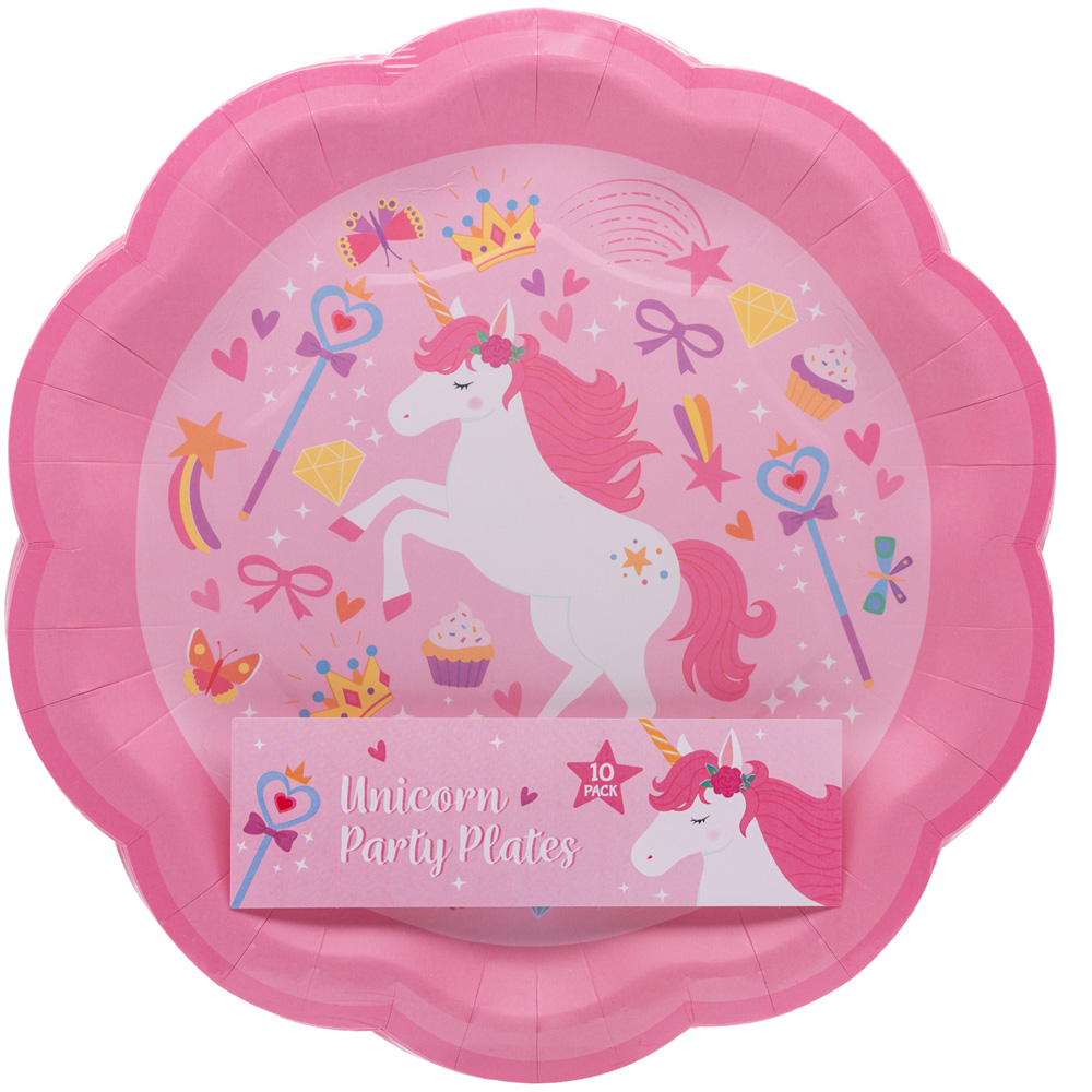 Pack of 10 Unicorn Paper Plates Image 9