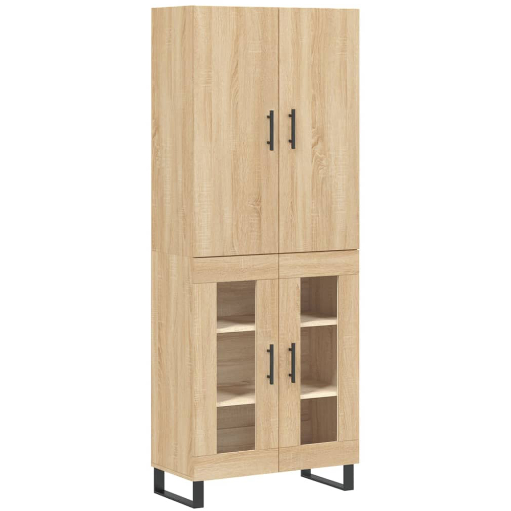 vidaXL 4 Door Sonoma Oak Highboard Image 2
