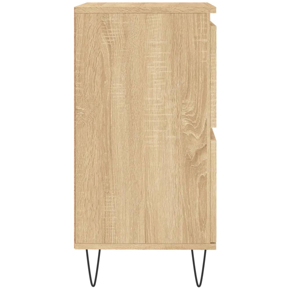 vidaXL 4 Door Sonoma Oak Square Sideboard Set of 2 Image 7
