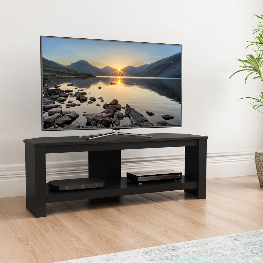 AVF Calibre Single Shelf Black Oak TV Unit Image 6