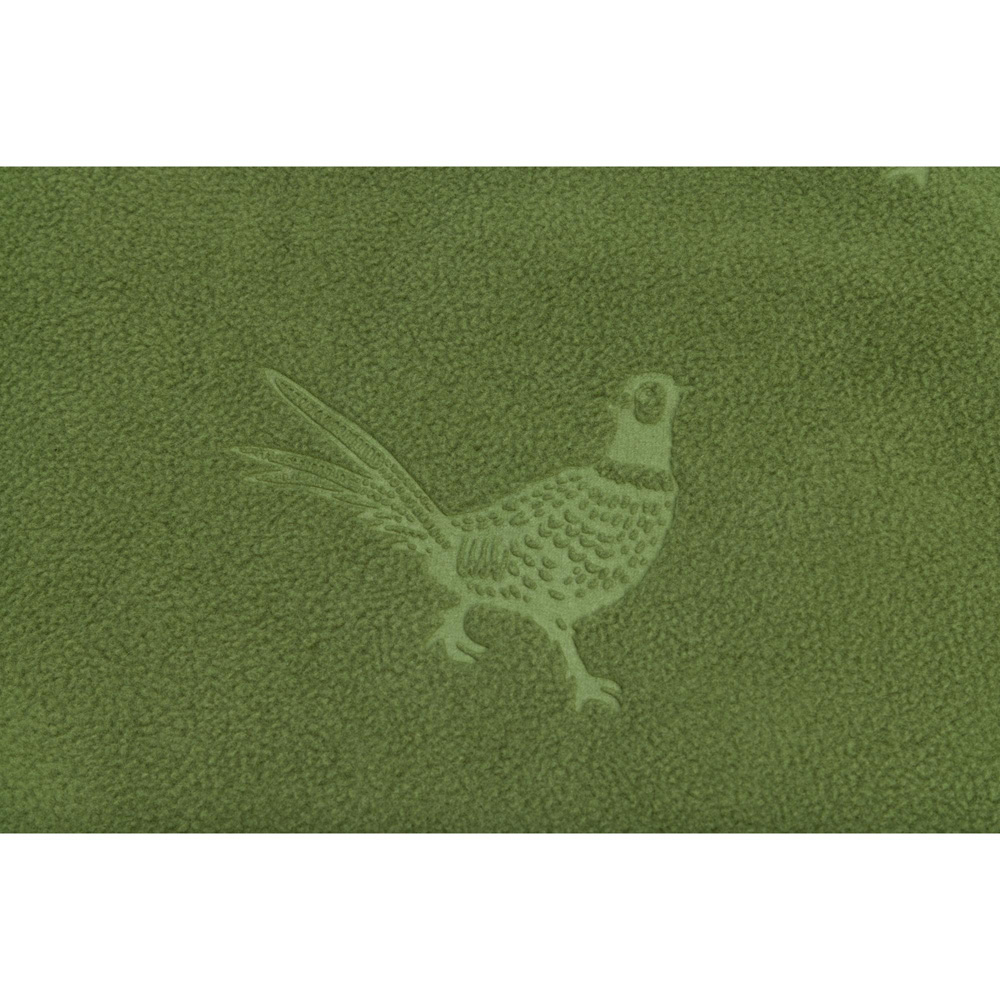 House of Paws Green Embossed Pheasant Fleece Pet Blanket Image 2