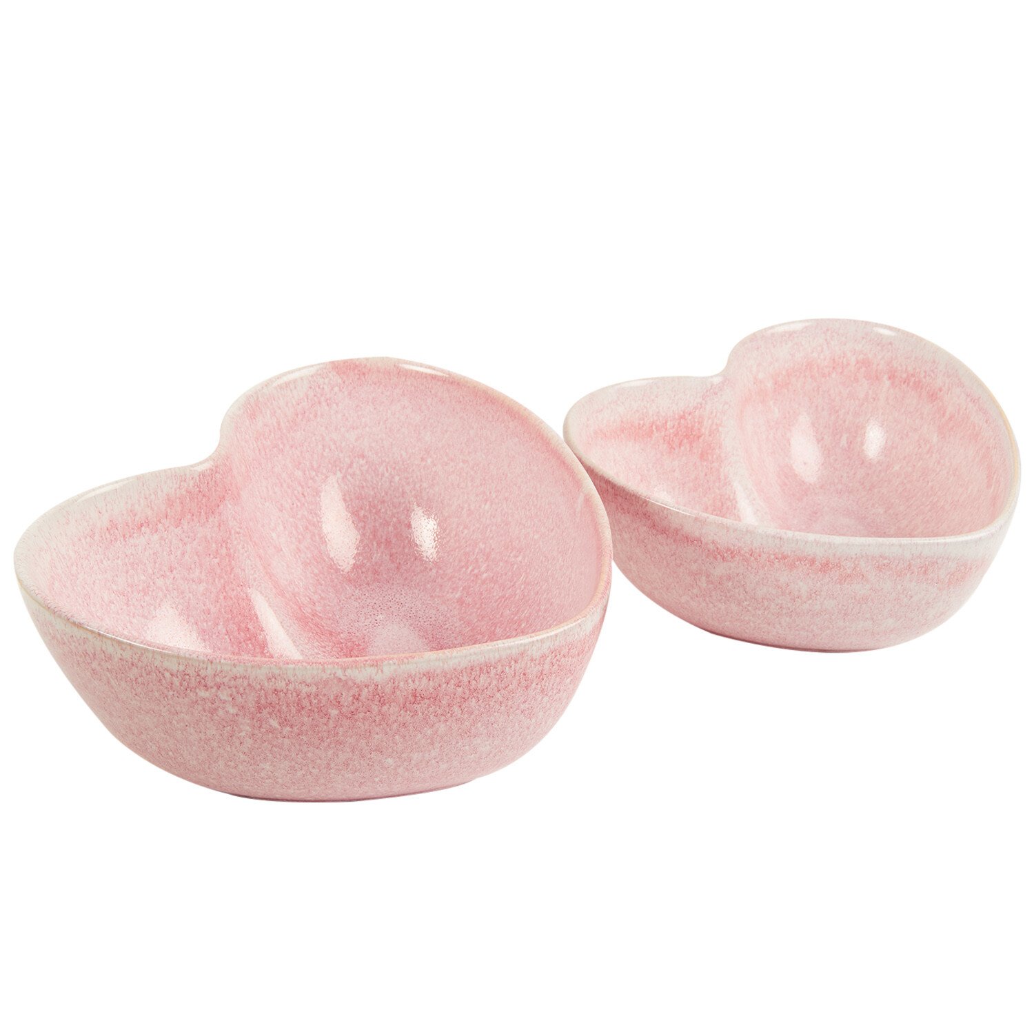 Heart Reactive Glaze Bowl - Pink / Medium Image 5