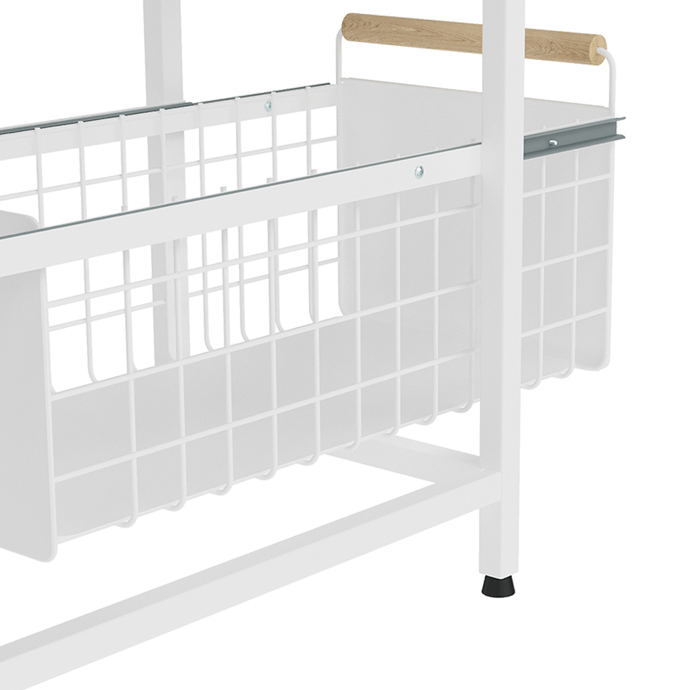 Living and Home 2 Shelf White Pull-Out Cabinet Organiser 24.5cm Image 5