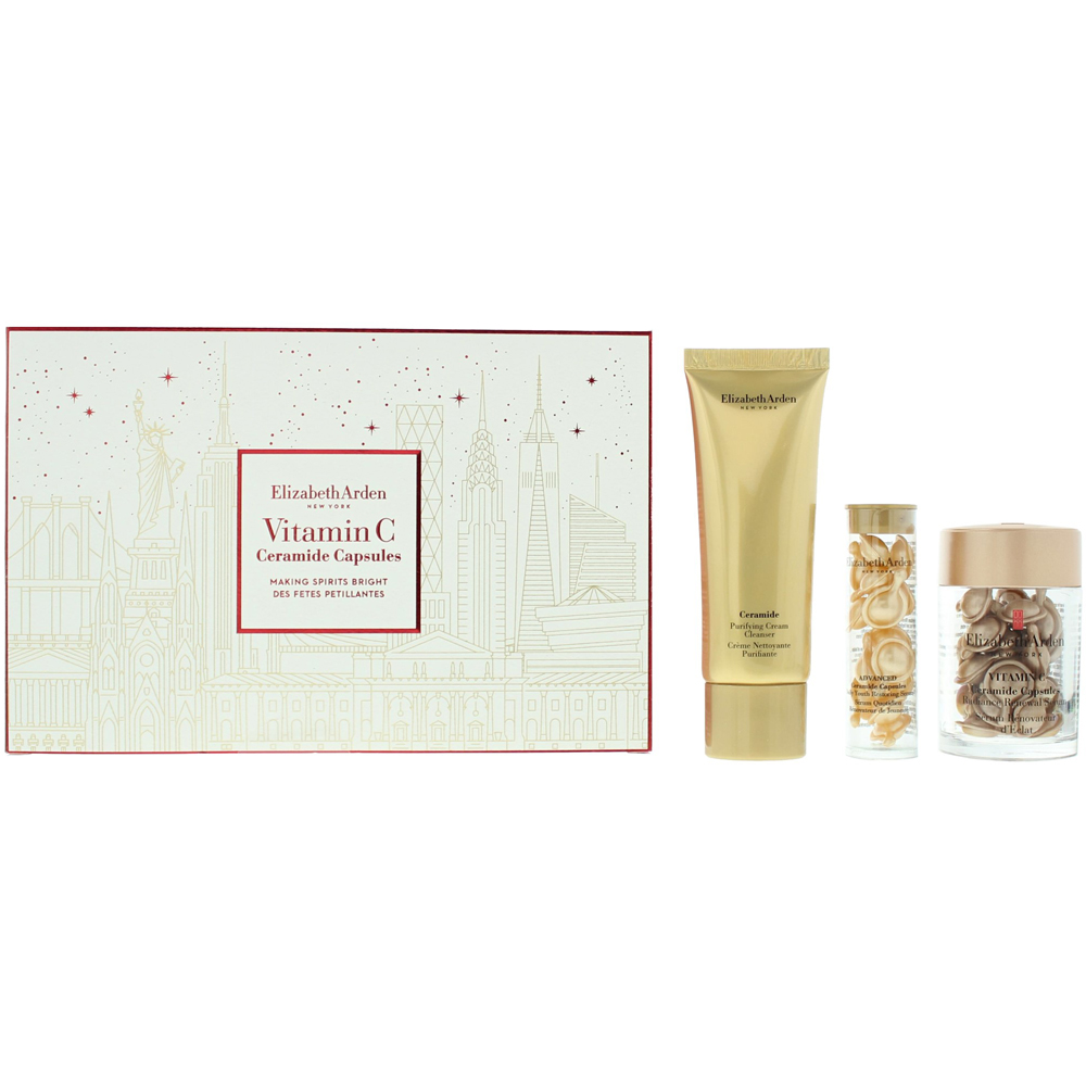 Elizabeth Arden Vitamin C Ceramide Purifying Cream Cleanser 50ml 3 Piece Gift Set Image