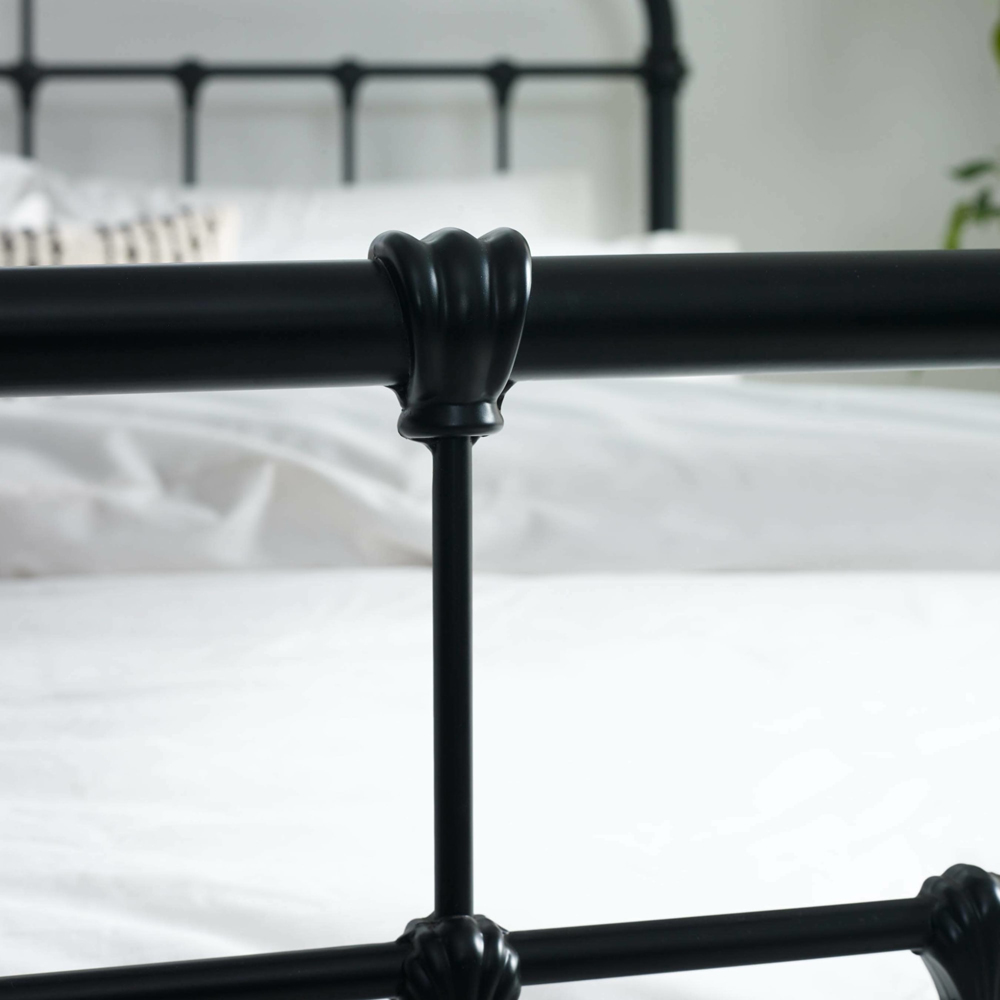 Julian Bowen Logan Small Double Black Satin Metal Bed Frame Image 4
