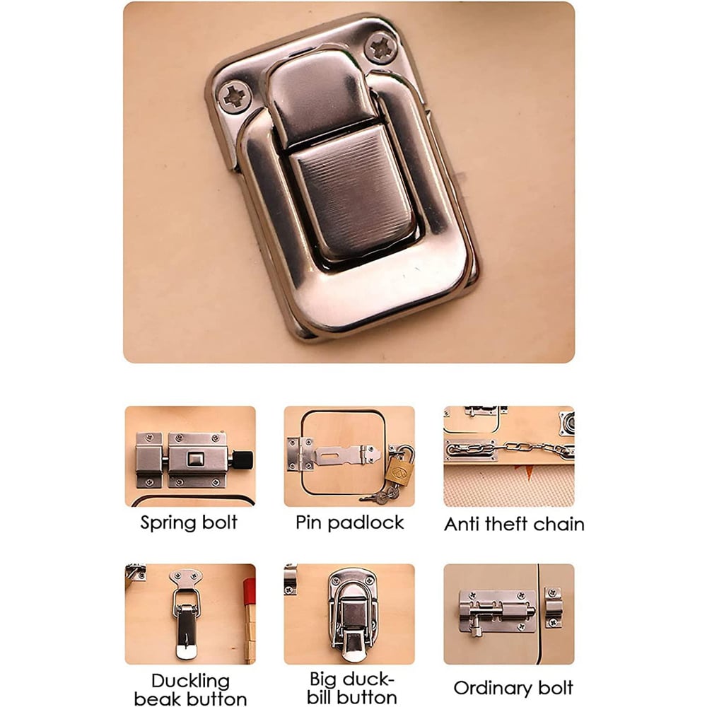 Dyzi Toddlers Montessori Busy Board Wooden Sensory Toy Image 6