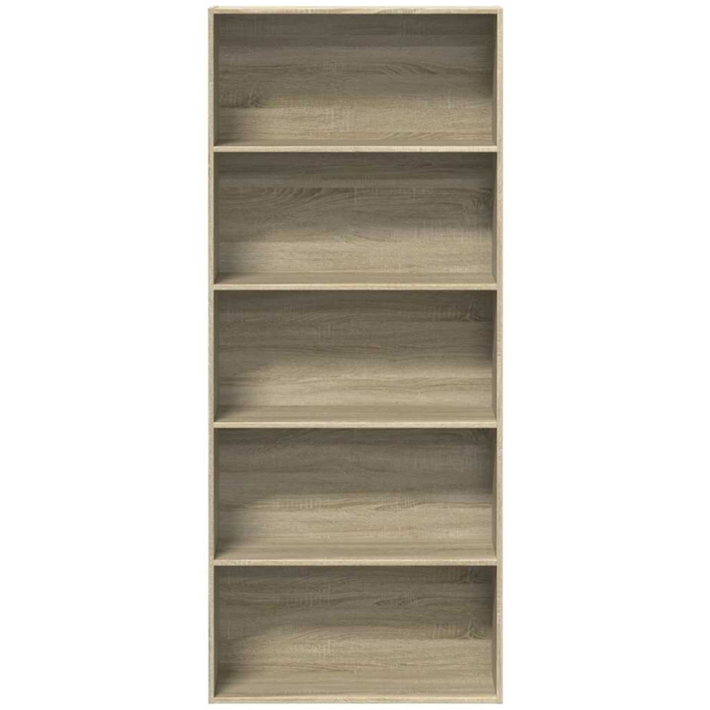 vidaXL 5 Shelf Sonoma Oak Bookcase Image 4
