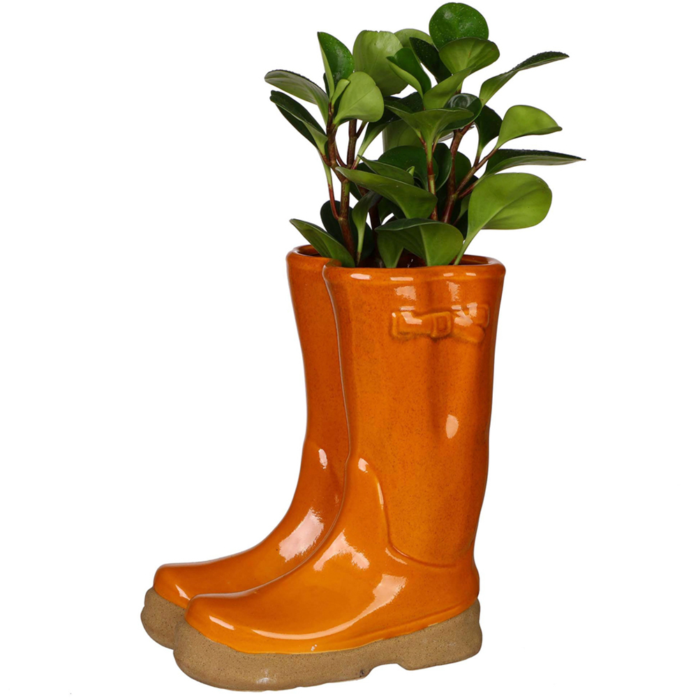 Dibor Orange Double Wellington Planter 29.5cm Image 1