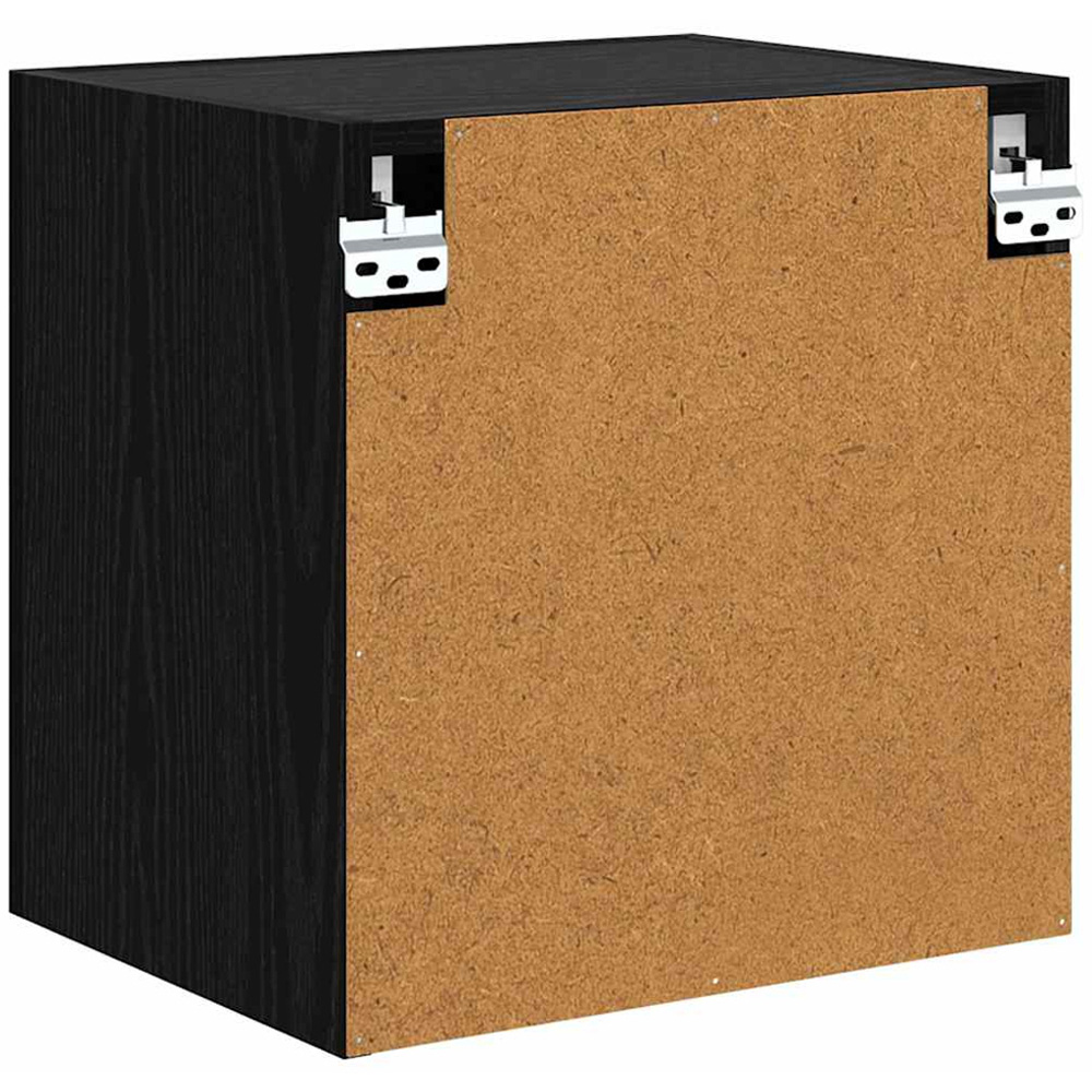 vidaXL Single Door Black Oak Wall-Mounted TV Cabinet Image 8
