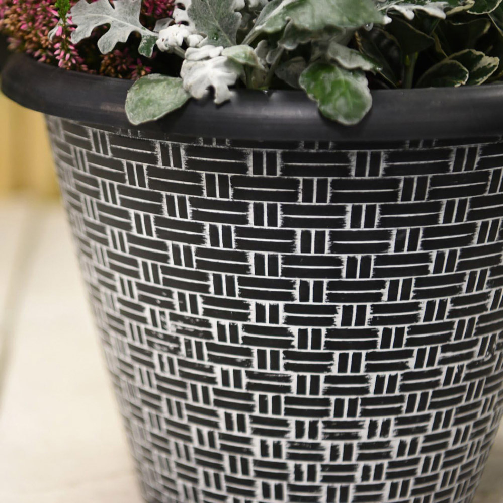 Garden Gear Weave Effect Planter 30.5cm 5 Pack Image 3