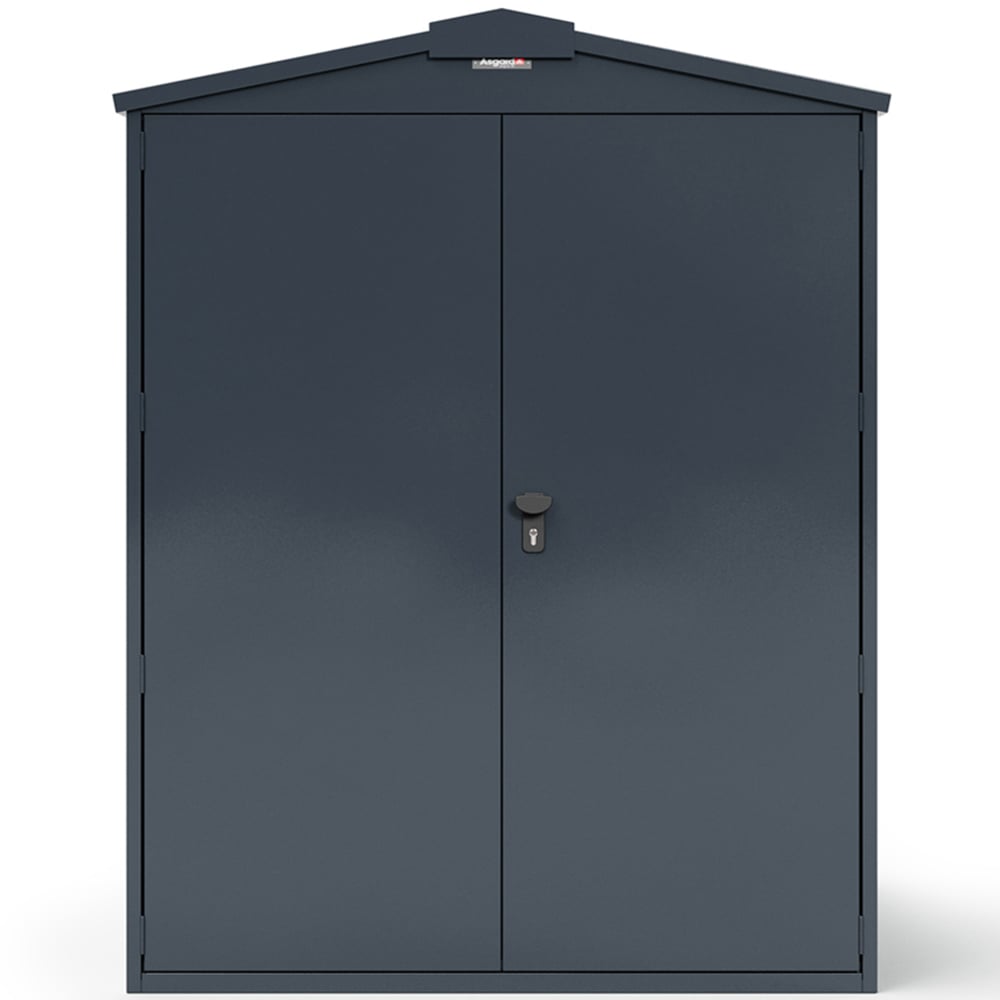 Asgard Centurion 5x 11ft Double Door Grey High Security Apex Motorcycle Garage Image 3