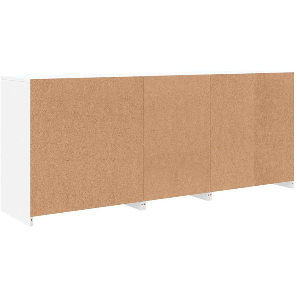 vidaXL 4 Door 8 Shelf White LED Sideboard 3 Piece Image 8
