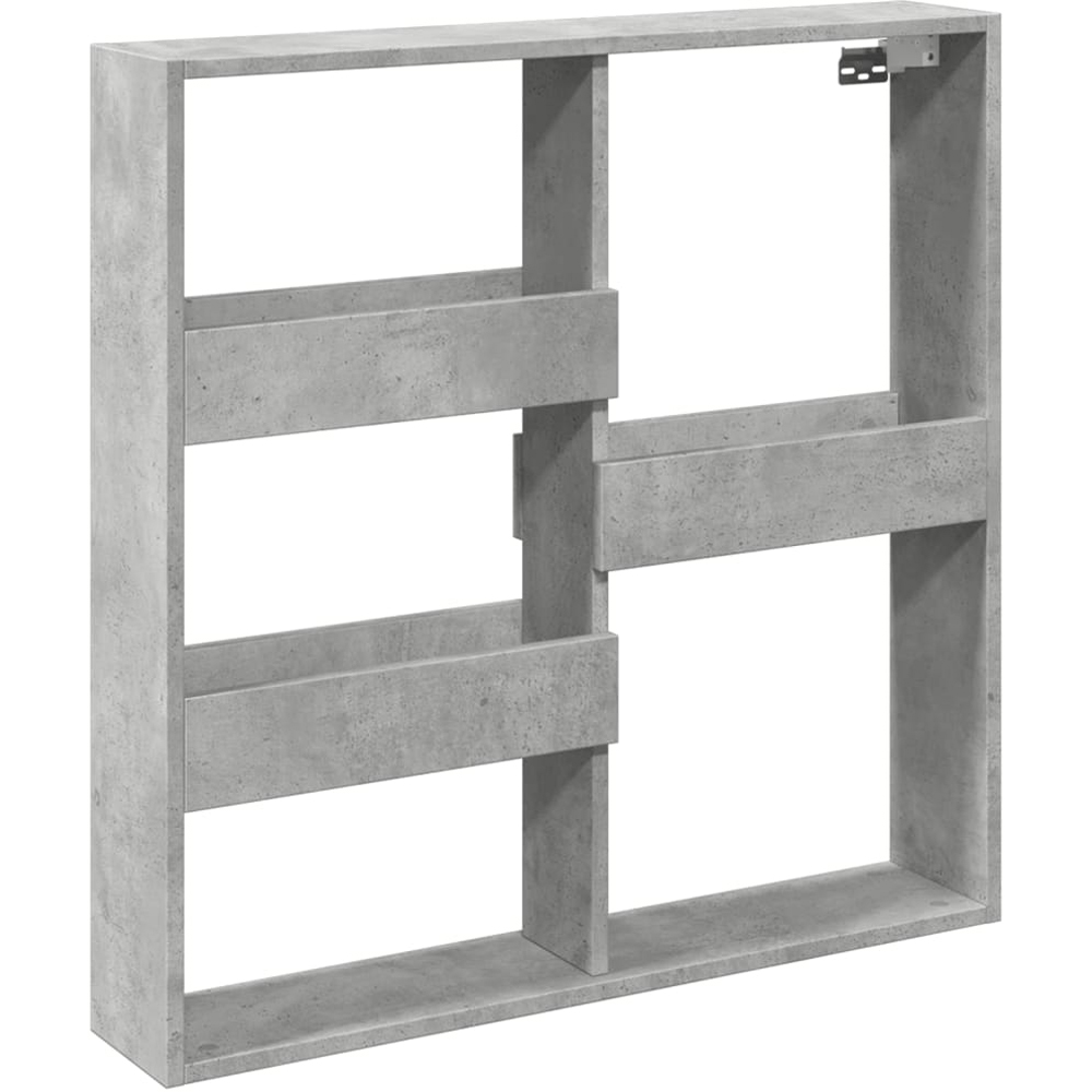 vidaXL 3 Shelf Concrete Grey Floating Wall Shelf Image 2