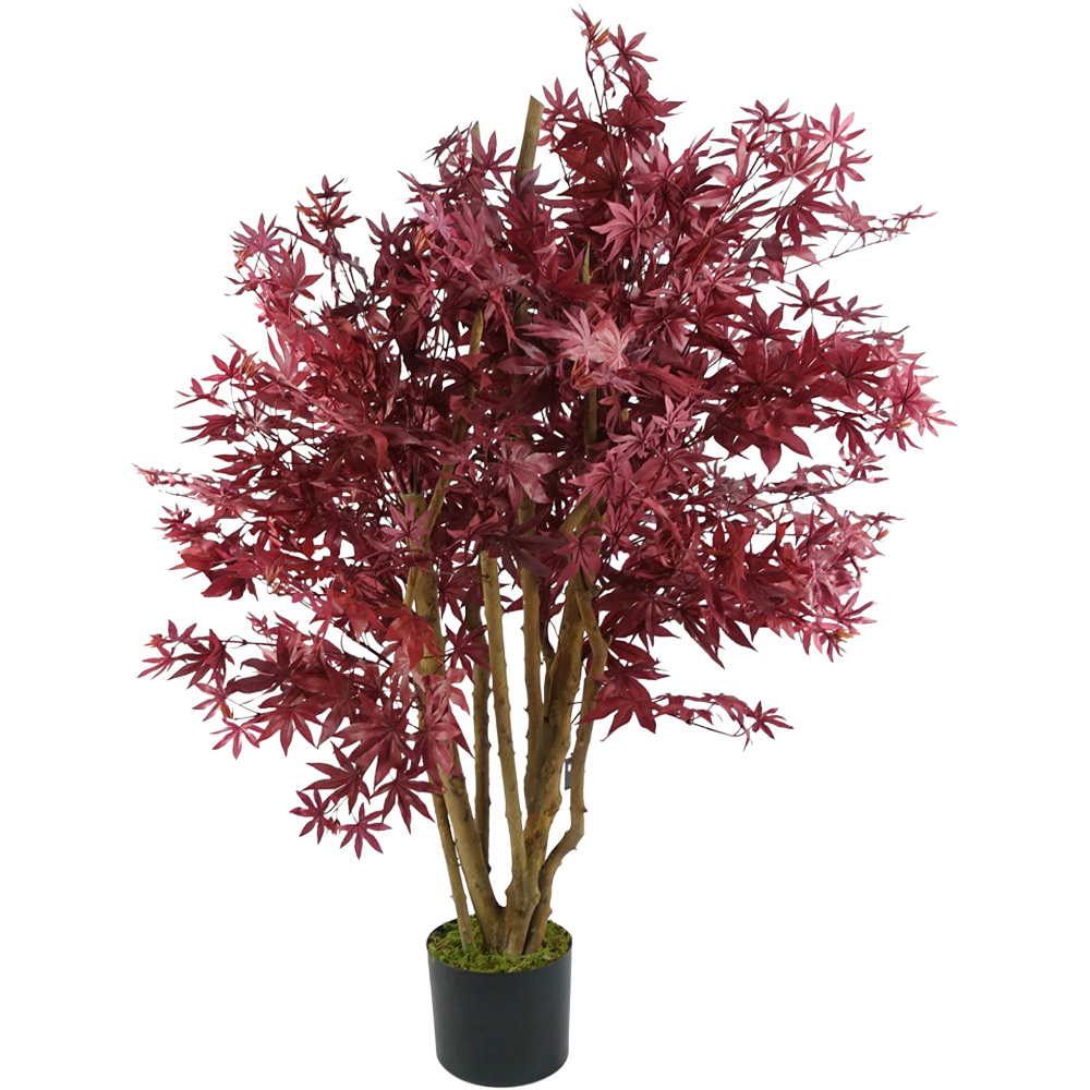 Botanik Red Maple Artificial Tree in Pot 4ft Image 1