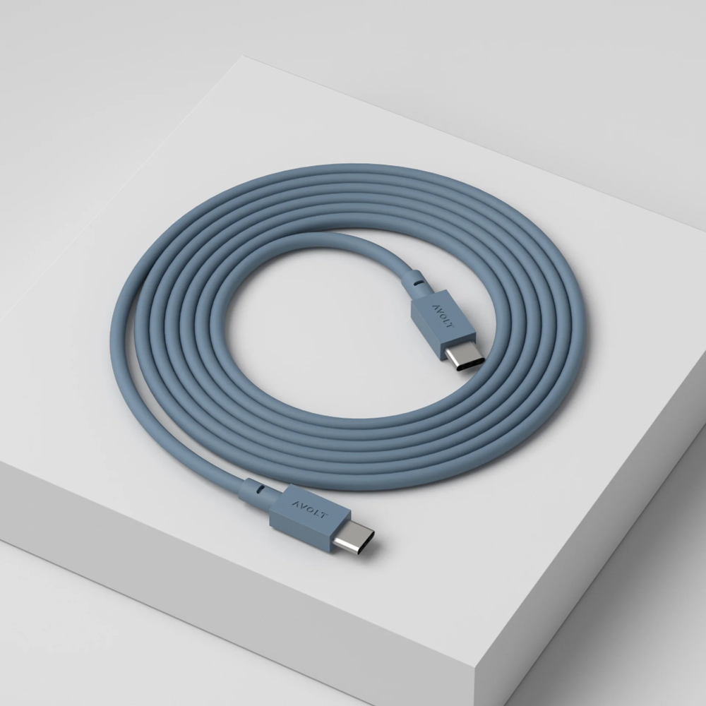 Avolt Cable 1 Shark Blue USB-C Charging Cable 2m Image 2