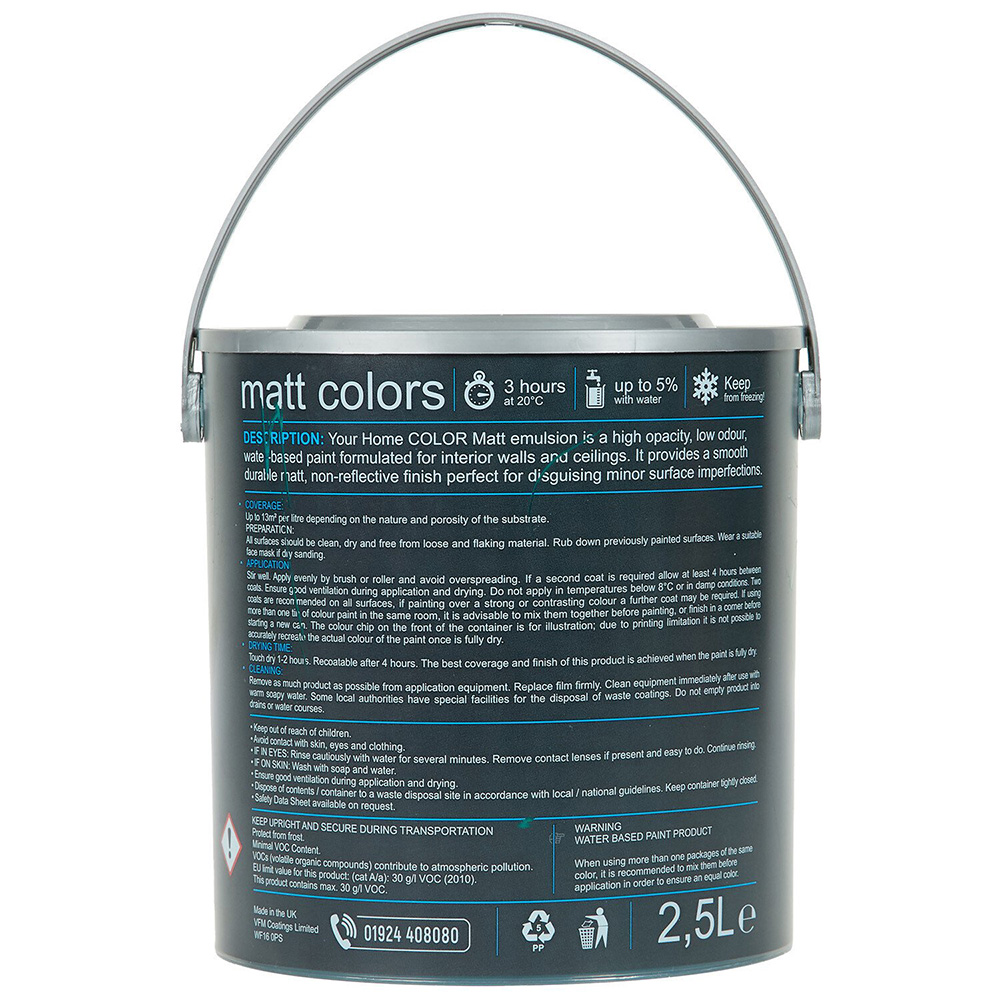 Your Home Walls and Ceilings Emerald City Matt Emulsion Paint 2.5L Image 4