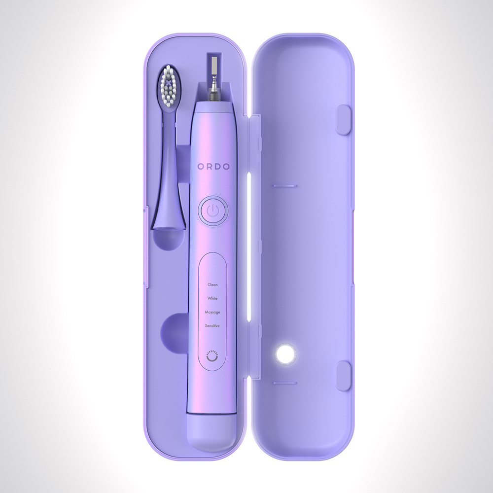 Ordo Sonic+ Pearl Violet Electric Toothbrush with Travel Case Image 5