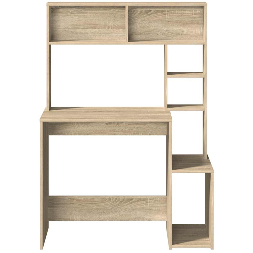 vidaXL 6 Shelf Modern Desk Sonoma Oak Image 3