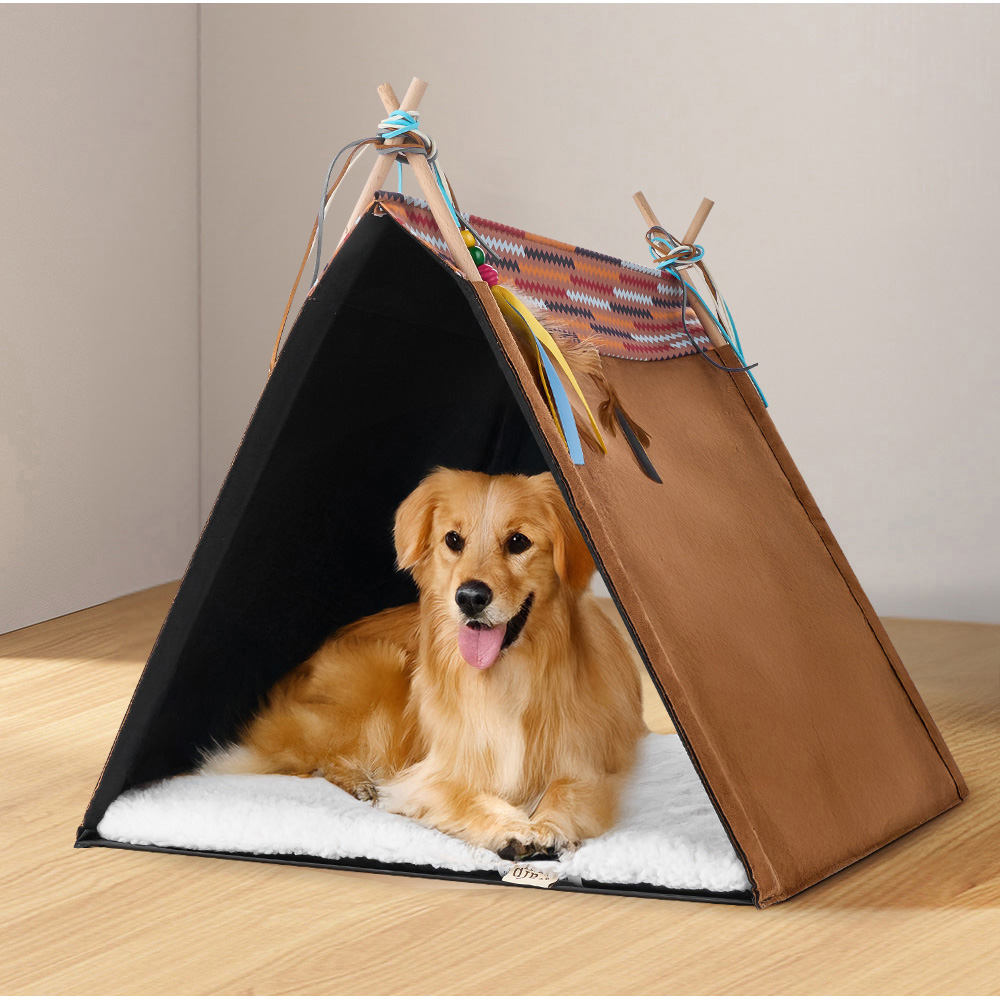 H&O Direct Pet Teepee Bed with Removable Cushion Image 2