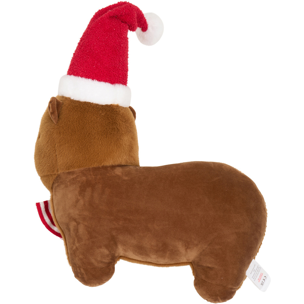 Capybara Christmas Cushion Brown Image 4