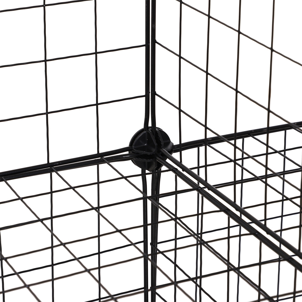 Portland 6 Cube Black Interlocking Metal Storage Unit Image 5