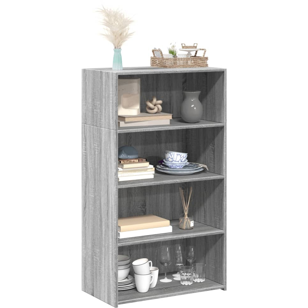 vidaXL 4 Shelf Grey Sonoma Highboard Image 3