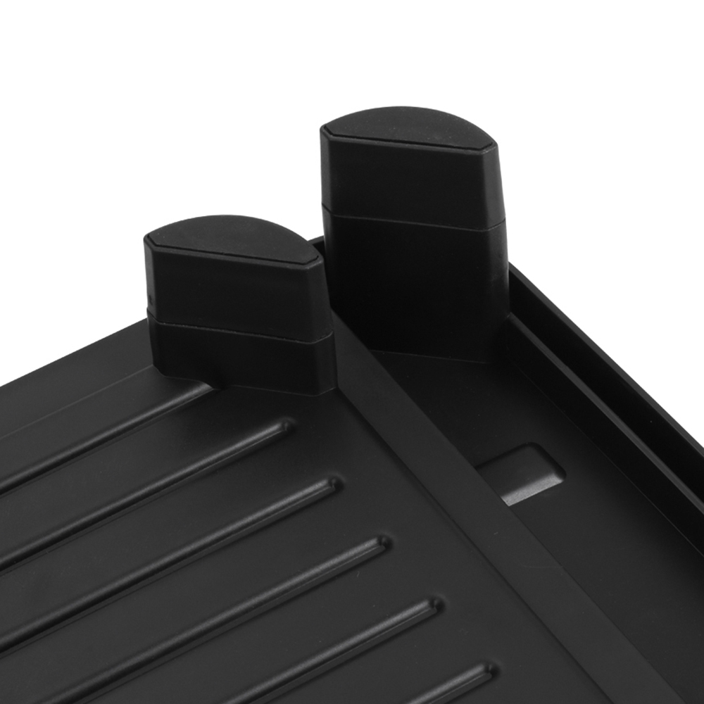 Living and Home Black Dish Drainer with Drying Tray Image 4