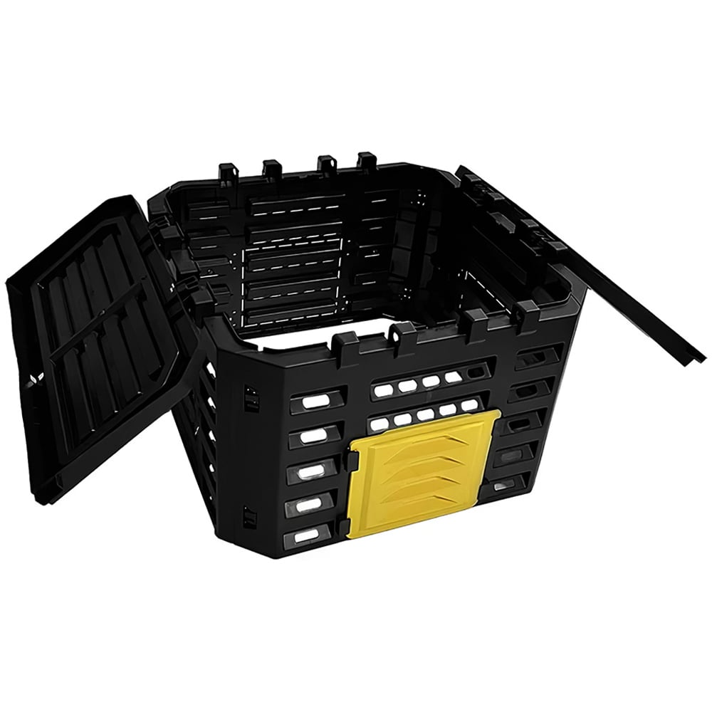 Living and Home Yellow Outdoor Garden Compost Bin with Ventilation 180L Image 2