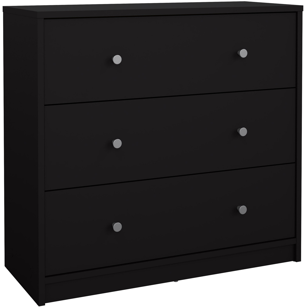 Furniture To Go May 3 Drawer Black Chest of Drawers Image 2
