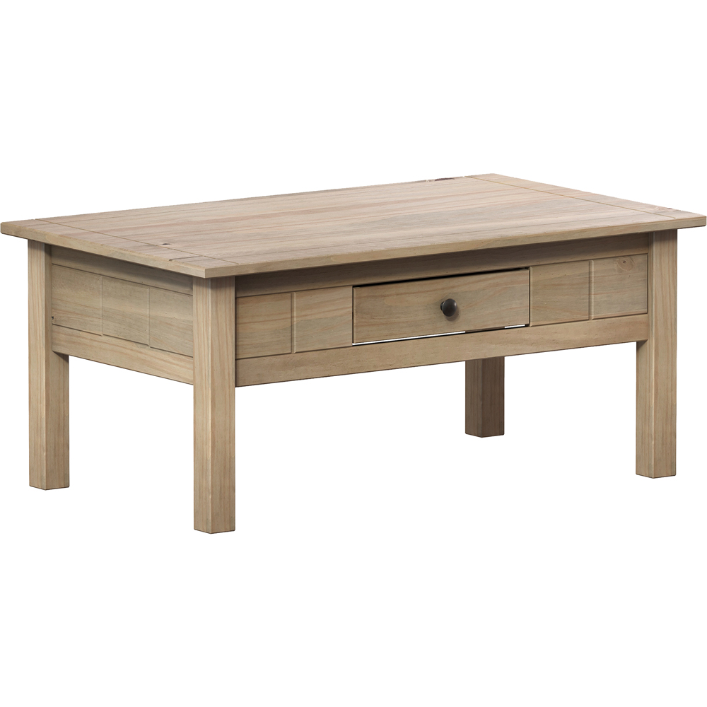 Vida Designs Panama Single Drawer Oak Coffee Table Image 2